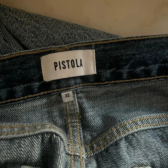 New Pistola Surf Distressed Jeans Button Fly Frayed Hem 32 NWT - Picture 8 of 9